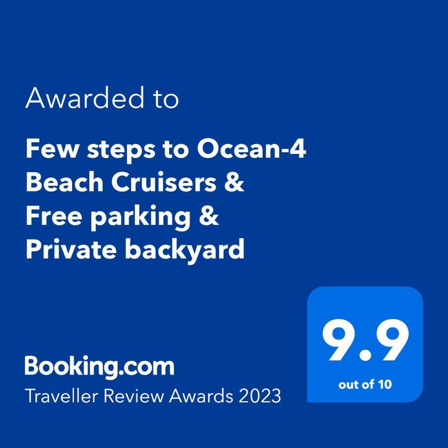 Few Steps To Ocean-4 Beach Cruisers & Free Parking & Private Backyard Джексонвілл-Біч Екстер'єр фото